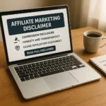 What should an effective affiliate marketing disclaimer include to comply with regulations?